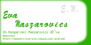eva maszarovics business card